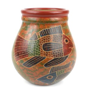 6 inch Tall Vase - Fish - Esperanza en Accion 640746015663  223034058892